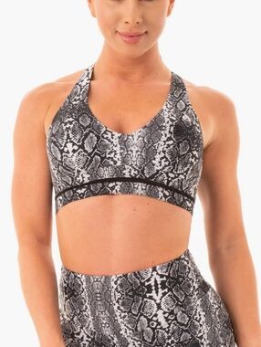 Nwot Express 🖤 🤍 Zipper Back Sports Bra Size SM.